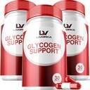 3 Pack - Glycogen Support, Glycogen Control Advanced Formel, Glycogen Capsules, Glycogen Fix med kraftfulla ingredienser, 30 kapslar per flaska i 90 dagar