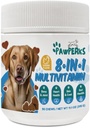 8-i-1 Dog Multivitamin - Glukosamin för gemensam hälsa, Probiotika och Digestive Enzymes - Grain-Free Supplement för hud, Coat & Immune Support - Kycklingsmak - 90 Chews