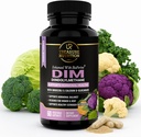 DIM Supplement with Broccoli Extract and BioPerine - Natural Hormone Balance Support for Women and Men - Estrogen Balance - Menopause, Acne - 60 Vegetariska kapslar med Calcium D-Glucarate