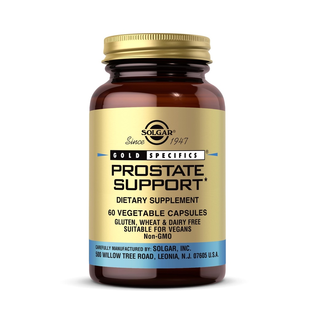 Solgar Prostate Support - 60 Vegetabiliska kapslar - Icke-GMO, Vegan, Gluten Free & Dairy Free - 30 portioner
