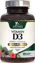 Vitamin D3 5000 IE (125 mcg) Nature Extra Strength Vitamin D Supplement Chewable for Immune Support Health - Bone, Teeth and Muscle Supplements - Sugar Free, Non-GMO, Gluten Free - 120 greve tabletter