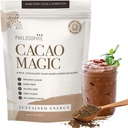 Filosofi Organic Cacao Magic Superfood Blend - Plant-Based Protein Powder med Raw Cacao, Reishi Mushroom & Maca Root - Osötad Vegan Chocolate Supplement, 32 portioner