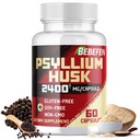 BEBEFEN Psyllium Husk kapslar 2400mg med svartpeppar - 2 månaders leverans - Daglig löslig fiber för tarmhälsa - icke-GMO och glutenfri formel