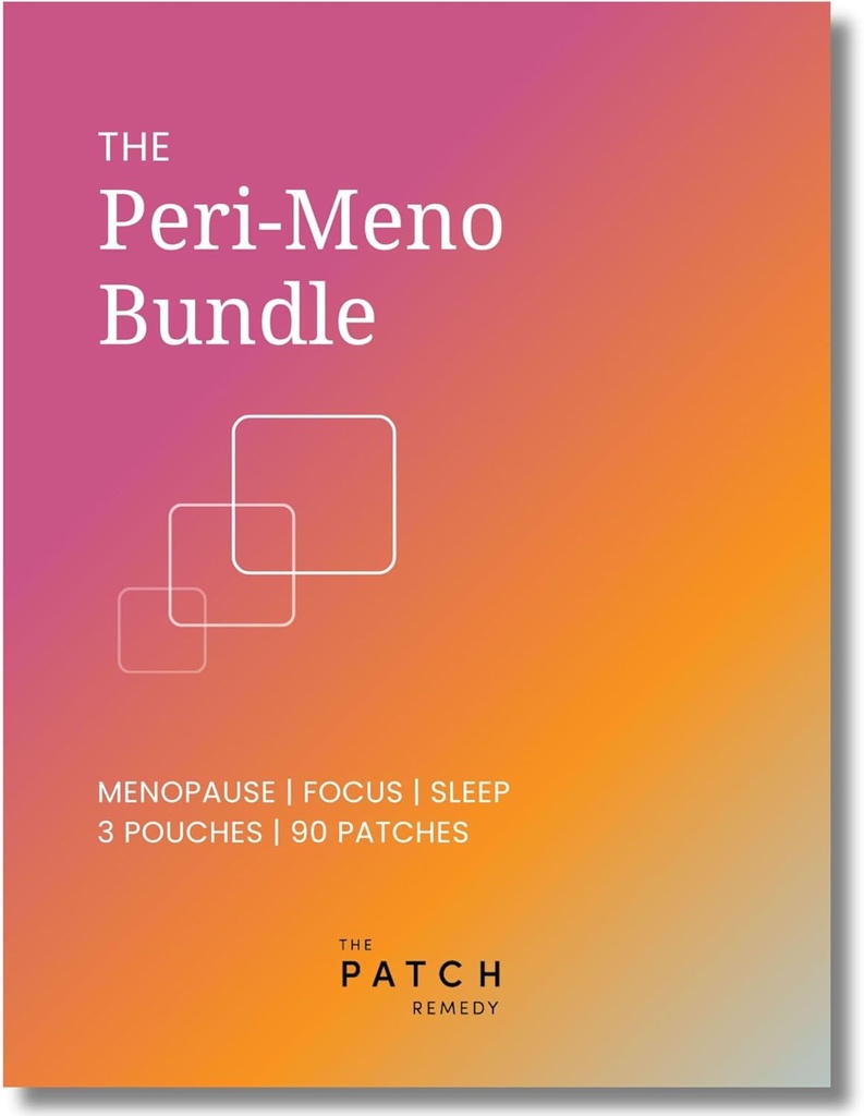 Patch Remedy Peri-Menopause Patches Kit - (90 Patches) innehåller klimakteriet Patch, Sleep & Focus Patch, Easy-to-Use Topical Patches för kvinnor