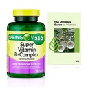 Sprin Val-Ley Super Vitamin B-Complex tabletter Dietary Supplement Value Size, 250 greve (Över 8 månader Supply) + Exklusiv Vtmx Vitamin Guide (2 objekt)