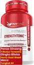 Herbtonics Testosteron Support Supplement för män - Koreanska Panax Ginseng & Tribulus Terrestris - Stöder hälsosam energi, styrka och uthållighet - 60 Vegan kapslar