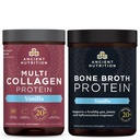 Forntida näring Multi Collagen Protein Powder, Vanilla, 24 portioner + Bone Broth Protein Powder, Vanilla, 20 portioner