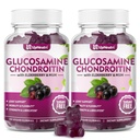 GGlukosamin Chondroitin Gummies Sugar Free, Extra Strength 1500mg Glukosamin med Chondroitin MSM & Turmeric, Joint Support Supplement för Män & Kvinnor Gemensam Hälsa (120 Greve (Pack av 2))