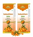 Sea Buckthorn Juice 2000 ML | Himalayan Berry Natural Herbal Fruit Pulp Juice | Omega 3 6 7 9 Rich Beverage with Antioxidants Vitamins C & E (Pack of 2, 1000 ML Each)