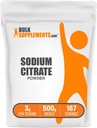 BulkSupplements.com Sodium Citrate Powder - Natrium Citrate Food Grade, Emulsifier, Flavor Enhancer - Gluten Free, 3g per Servering, 500g (1.1 lbs) (Pack of 1)