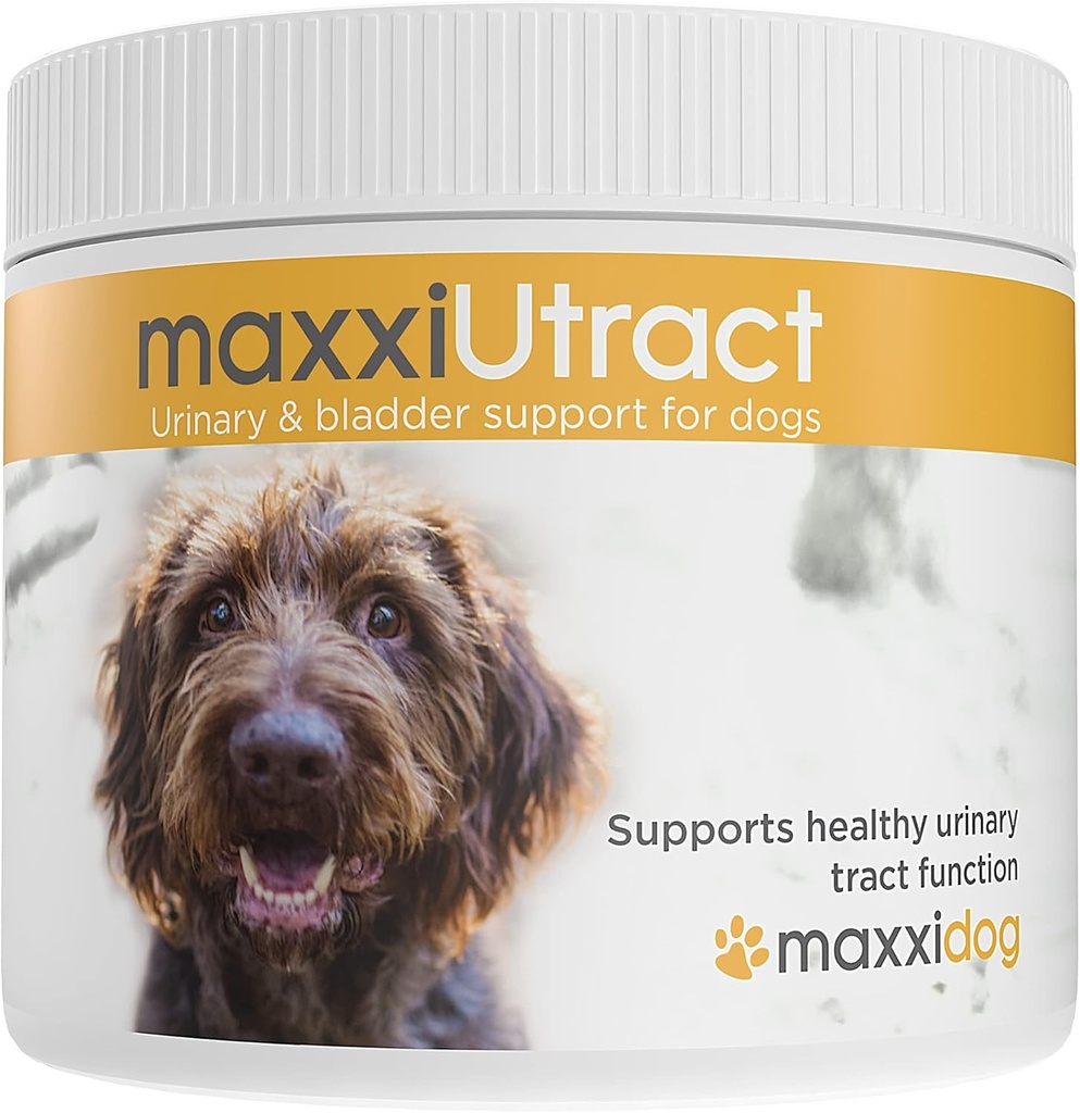 maxxipaws | maxxiUtract - Urinary & Bladder Support för hundar | Cranberry, D-Mannose, Pumpkin, Cornsilk & Silica | Hjälper till att förebygga UTI Recurrence, Stöder Bladder Control & Kidney Health | Powder 5.3 oz