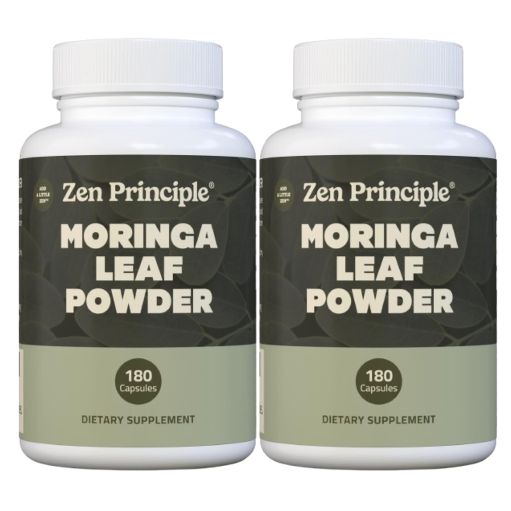 Zen Principle Organic Moringa Oleifera. Ultra-Premium. Ger en all naturlig energiökning och multi-Vitamin. En rå superfood, Vegan, ingen GMO och Gluten Free. 360 kapslar.
