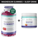Sugar-Free Magnesium Gummies (180 Gummies) och Magnesium Night Time Powder med Magnesium Citrate, Melatonin, L-Theanine och GABA - Vegan, Gelatin-Free, Gluten-Free, Non-GMO