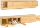 Bamboo Weekly Pill Organizer - 7 Day Wood Tablet Box - Ideal Estetisk Pill Organizer för vitaminer eller tillägg
