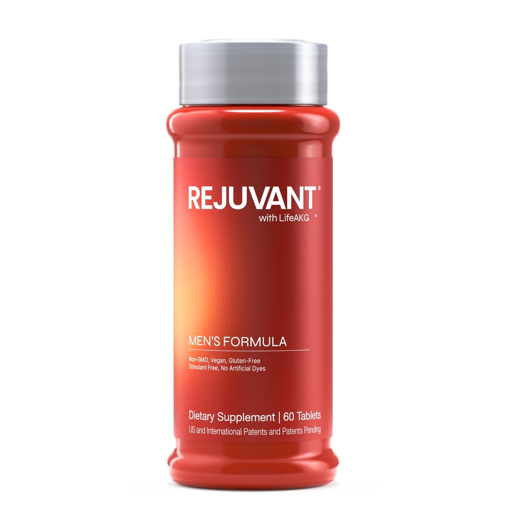 Rejuvant Mäns AKG Supplement 1000MG Ultra 98% Pure (Calcium Alpha-Ketoglutarate) med Patented AKG Vitamin A Rich Controlled Release Formel för livslängd, återhämtning och Cell Repair, 60 tabletter
