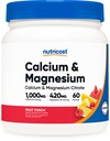 Nutricost Calcium Magnesium Powder (Fruit Punch, 60 Servings) - Bone Support, Non-GMO, Gluten Free (från Calcium Citrate och Magnesium Citrate)