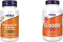 NOW Supplements, Probiotic-10TM, 25 miljarder, med 10 Probiotiska stammar, Dairy, Soy och Gluten Free & Supplements, Vitamin C-1,000 med 100 mg Bioflavonoids, Antioxidant Protection *, 250 kapslar