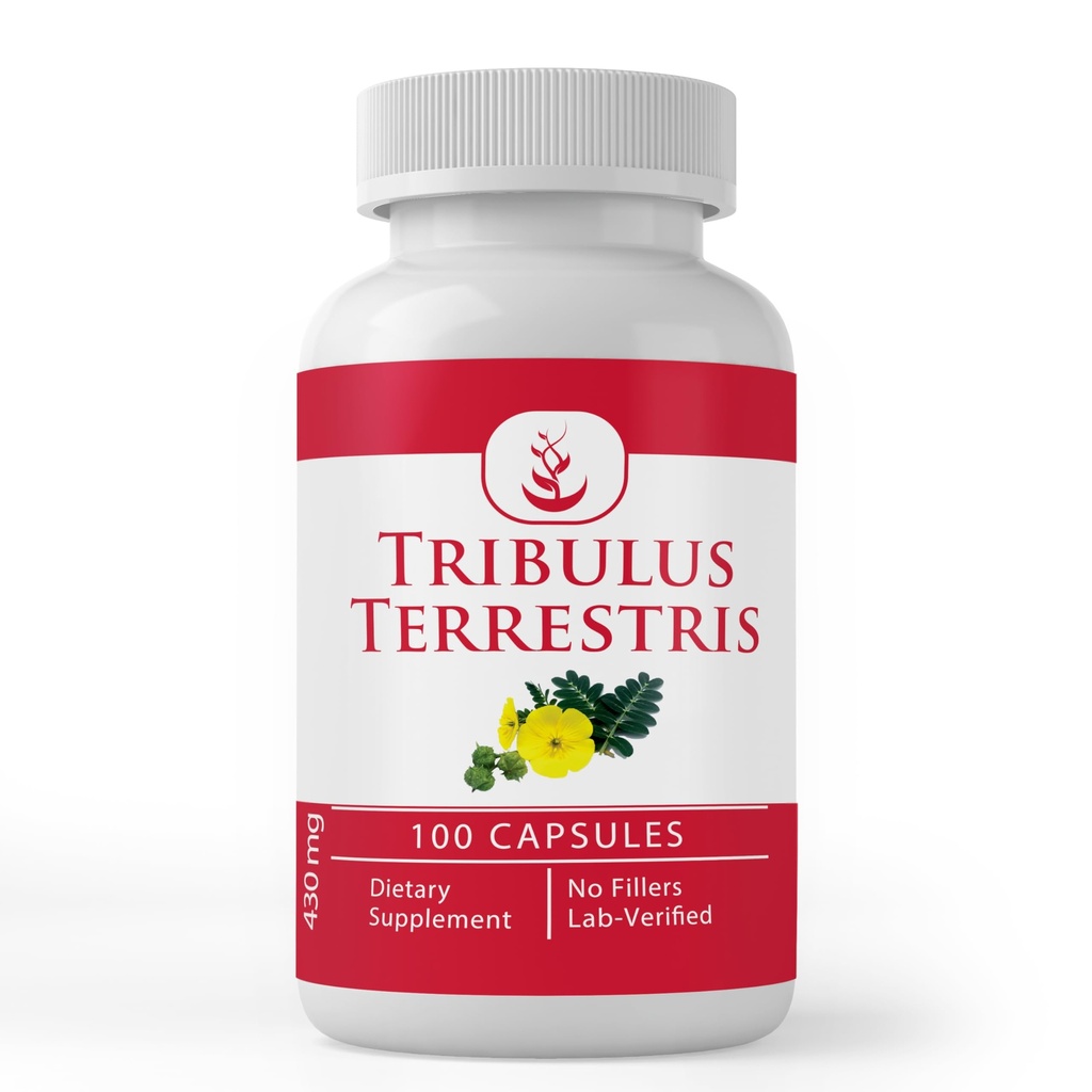PURE ORIGINAL INGREDIENTS Tribulus Terrestris (100 kapslar) Alltid ren, inga tillsatser eller fillers, Lab Verified