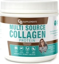 CB Supplements Multi Collagen Protein - Hydrolyzed Collagen for Joint, Skin, Gut, Hair & Nail Health - Choklad smaksatt pulver med typ I, II, III, V & X - Grass-Fed & Clean - 58 portioner