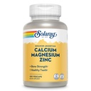 SOLARAY Calcium Magnesium Zink Supplement - med Calcium 1000mg, Magnesium 500mg - Benhälsa, muskelfunktion, hjärthälsa och immunstöd - Vegan, 60 dagars garanti, 25 portioner, 100 VegCaps