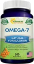 aSquared Nutrition Purified Omega 7 Fatty Acids-200 Capsules from Natural Sea Buckthorn, XL Vitamin Supplement, No Fish Burp,Vegan, Omega 3 6 9 för fullständiga viktminskningsresultat