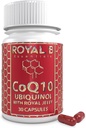 Ultra-Premium Co-Enzyme Q10 med Royal Jelly, Ubiquinol CoQ10 Capsules för hjärthälsa och immunförsvar, All-Natural CoQ10 Supplement Made by Bees, 3 000 mg, 30 Veggie Capsules