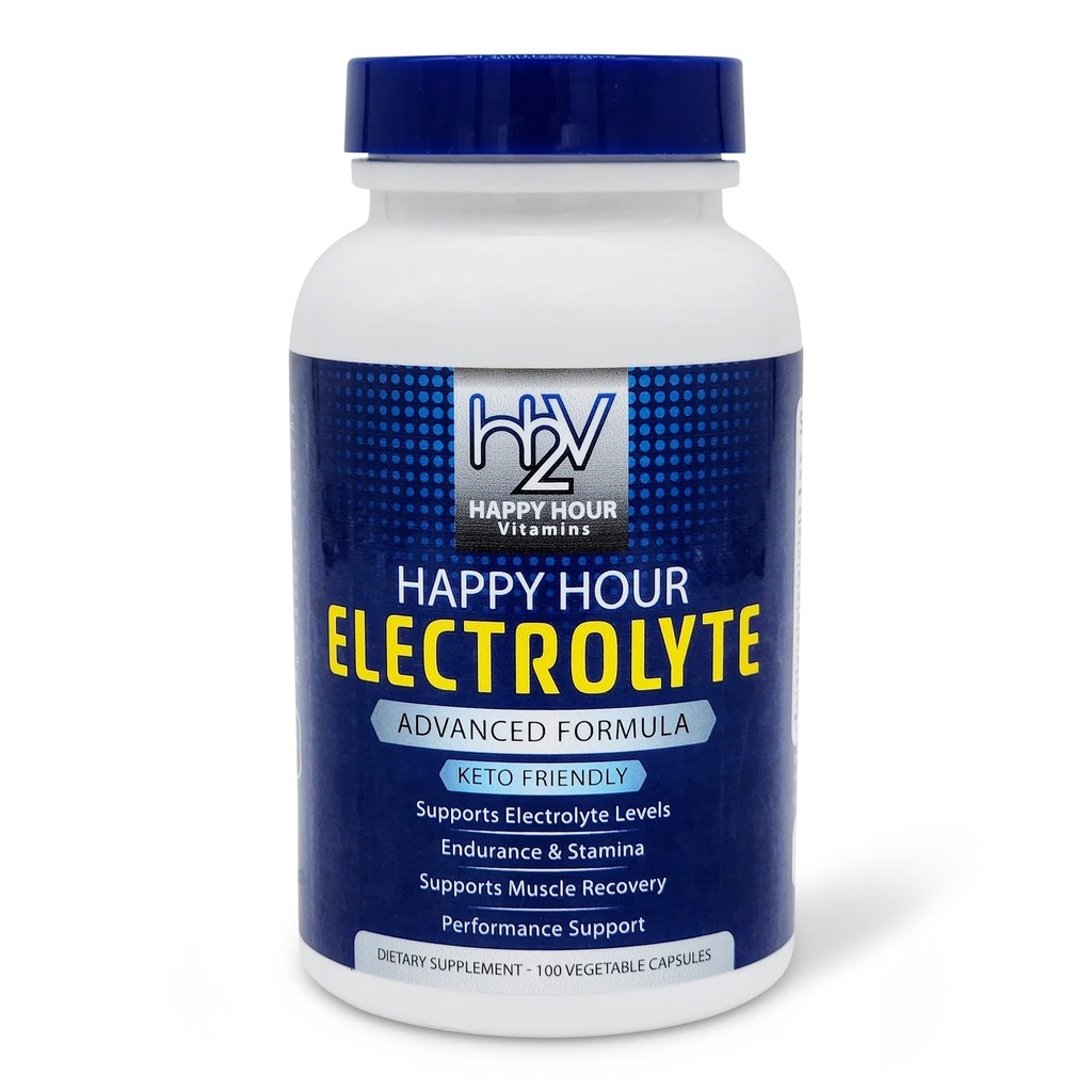 Electrolyte Pill- 100 Pills- Dehydration, Muscle-kramning, Performance, Keto & Rapid Recovery. Vegetariska kapslar w/Magnesium, kalium, natrium och kalciumhydrering tillägg