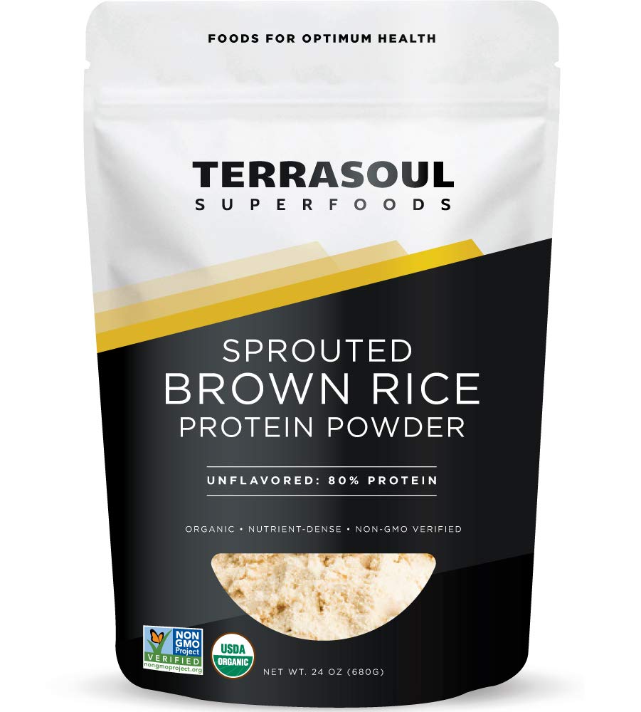 Terrasoul Superfoods Organic Sprouted Brown Rice Protein Powder, 1,5 pund