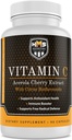 Acerola Cherry och Citrus Bioflavonoids Vitamin C Supplement - Stöder Antioxidant Hälsa, Immune Booster - Vegan, Organic - 90 kapslar, 90 Day Suply