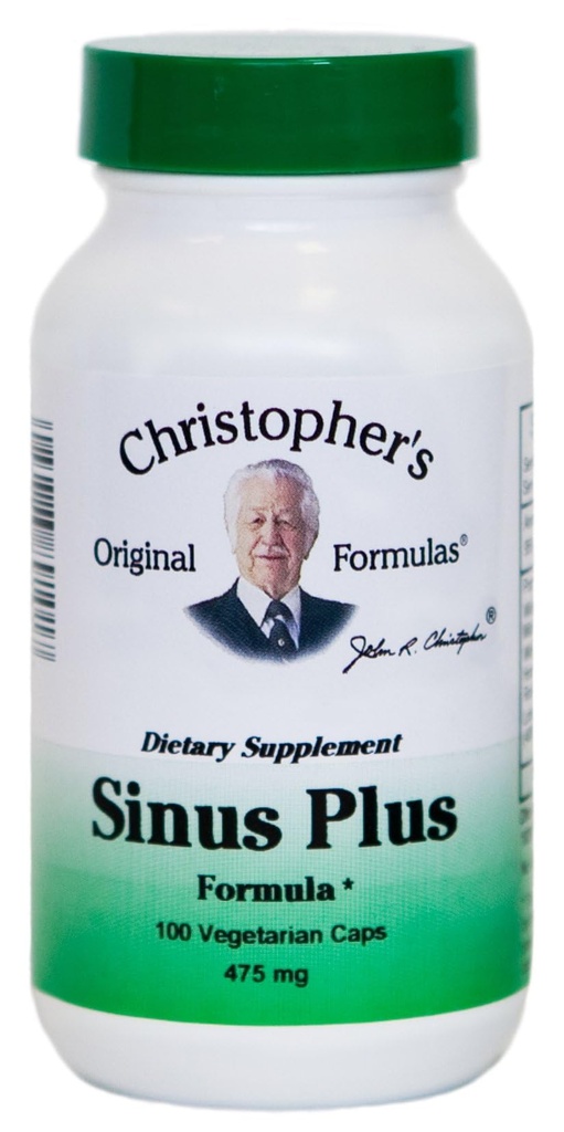 Christophers ursprungliga formler Sinus Plus, Sinus Support Capsules, Whole Herb Synergistic Blend, 100 Count