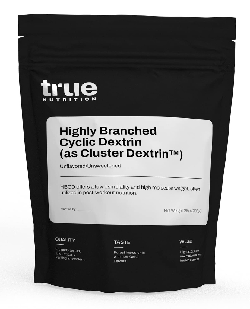 True Nutrition - Mycket branched Cyclic Dextrin - Kolhydratpulver för hållbar intra-workout energi, förbättrad post-workout muskelåterställning - Vegan och icke-GMO - Unflavored 2lb.