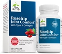 Terry Naturally Rosehip Joint Comfort - Hälsosam gemensam rörlighet och flexibilitetssuplement - Tillägg med typ II-kollagen - Gemensam struktur och brosktillskott - 60 kapslar