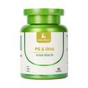 Magnesium L-treonat -100mg, DHA-100mg, Phosphatidylserine-40mg, Magnesiumkomplexa tillskott för äldre barn hjärnhälsa och kognitivt stöd förbättra hjärnan - 60 kapslar