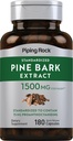 Piping Rock Pine Bark Extract Capsules | 1500mg | 180 greve | Non-GMO, Gluten Free Supplement