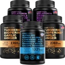 MEDCHOICE Turmeric & Ginger (240ct), Sleep Melatonin (180ct) och Nootropic Brain (60ct) Supplement Bundle - Wellness Trio för hjärna, sömn och immunstöd - Vegan, icke-GMO, Gluten-Free