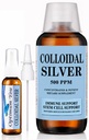 Colloidal Silver Liquid | 500 ppm, Extra Strength (32 oz) med Spray Bottle | Immune Support Supplement | Stam Cell Support | Sårvård & Superior Healing