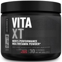 Jacked Factory Vita XT Performance Vitamin Powder - Daglig multivitaminpulver för män med KSM-66 Ashwagandha, Prebiotic Fiber, vitamin A, C, D, K, B6, B12 och mer - Fruit Punch, 30Sv