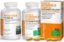 Bronson Super B Vitamin B Complex Sustained Slow Release + Vitamin A 10,000 IU Premium Non-GMO Formel