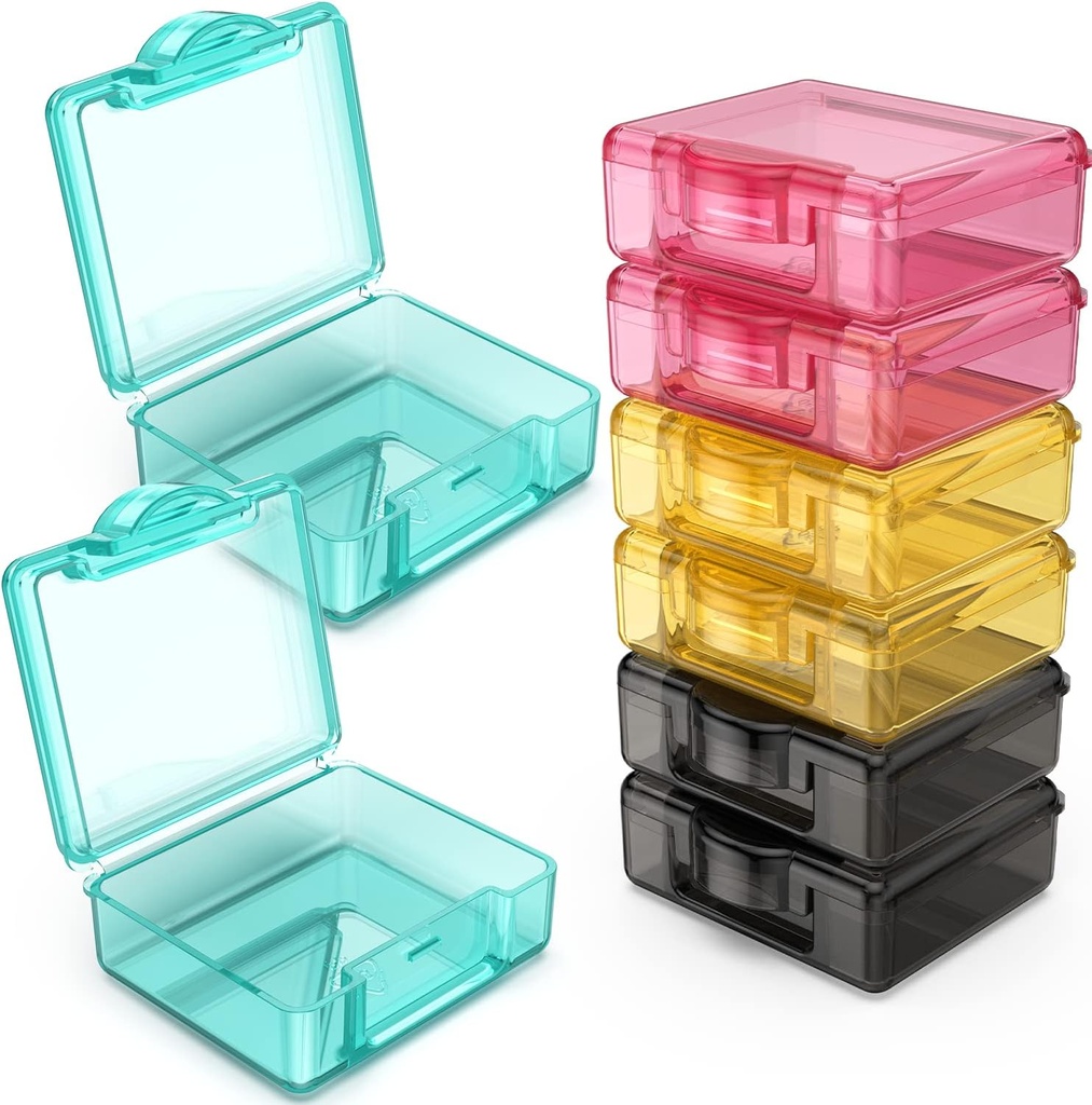 Liten Pill Box 8 st, Cute Travel Pill Organizer Case Mini Tiny Clear Plast Storage Containers Portable för Pocket Purse