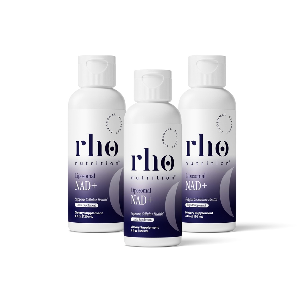 Rho Nutrition Liposomal NAD + - Liquid Supplement Designad för att hjälpa till att stödja Absorption - Aktiv form av NAD + Hjälper till att stödja normal cellulär hälsa, hälsosam åldrande, energimetabolism och vitalitet - 3 Pack
