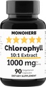 MONOHERB Klorofyll Extrahera 1000 mg - 90 vegetariska kapslar