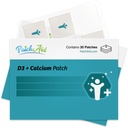 PatchAid D3/Calcium Topical Patch | Stöder benstyrka och kalcium | 8 timmars bär för bättre absorption | 30 dagars leverans