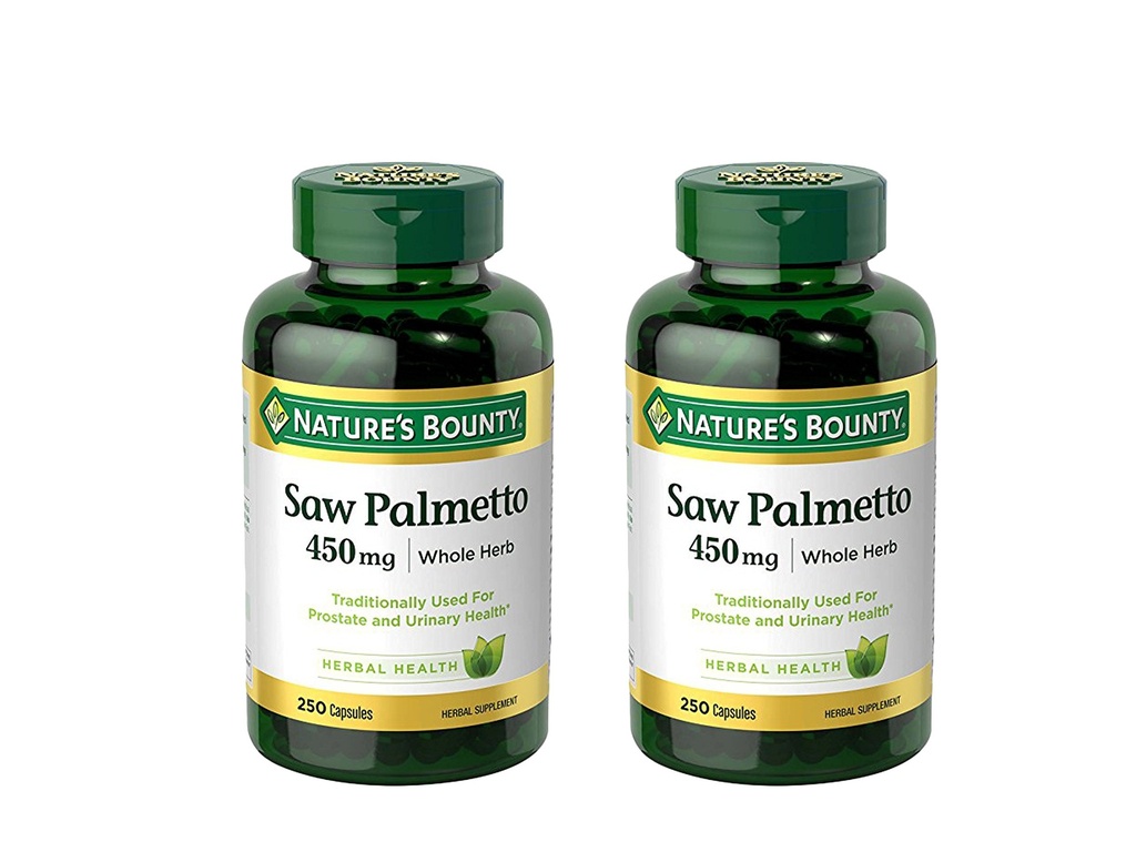 Naturens Bounty Saw Palmetto 450 mg kapslar 250 ea (Pack of 2)
