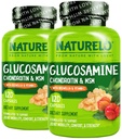 NATURELO Glukosamin Chondroitin MSM med Boswellia och vitamin C - Tillägg för gemensam komfort, rörlighet och styrka - 120 kapslar (Pack of 2)