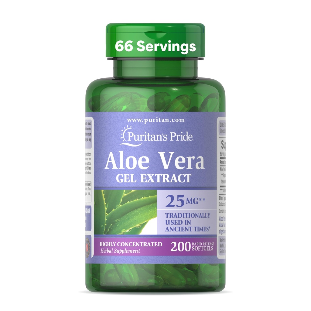 Puritans Pride Aloe Vera Extract 5000 mg-200 Softgels