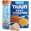 Nuun Immunity Electrolyte tabletter med vitamin D, C, E, & A, Ginger, Elderberry, Magnesium & 4 Övriga Essential Electrolytes, Vegan, Blueberry Tangerine, 8 Pack (80 portioner Total)