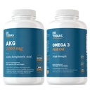 Dr Tobias AKG Supplement & Omega 3 Fish Oil, Support Cellular Energy & Overall Health med AKG och Triple-Strength Omega 3 EPA & DHA, Non-GMO