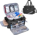 Trunab First Aid Bag Empty, Professional Medical Bag Emergency Responder Trauma Bag med inre Dividers och Anti-Slip Bottom, idealisk för EMT, EMS, Paramedics