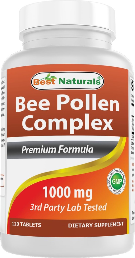 Bästa Naturals Bee Pollen Komplex 1000 mg 120 tabletter