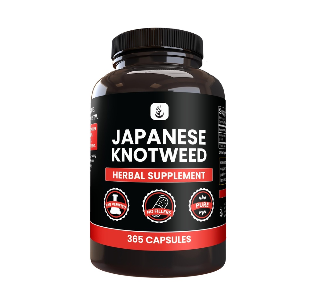 PURE ORIGINAL INGREDIENTS Japanese Knotweed, (365 kapslar) No Magnesium eller Rice Fillers, Always Pure, Lab Verified